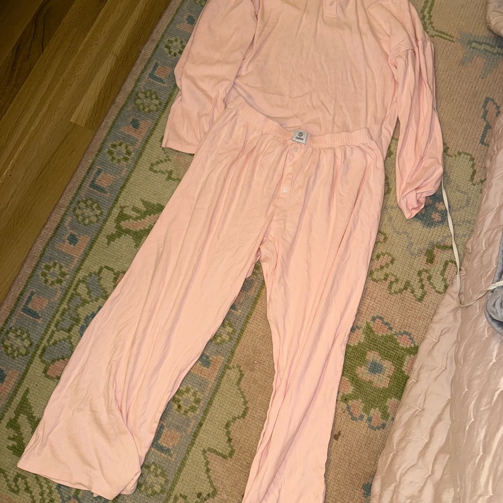 PARKE POINTELE SET Long Sleeve Pajama Set L/XL